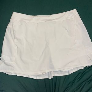 cream nike tennis skirt